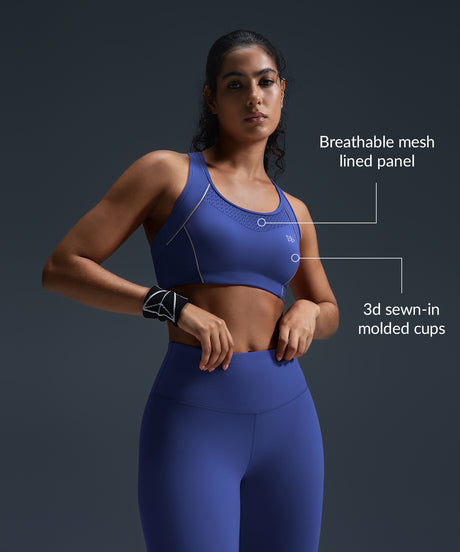 Gepolsterter Lauf-BH mit Sculpt Racerback-Linie | Sport-BH mit starkem Halt für Damen
