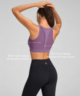 Lättviktslöpar-BH med Power T-back-mönster | Sport-BH med högt stöd för kvinnor