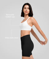 Shift Scoop Neckline Double Straps Padded Yoga Bra | Women's Light Support Sports Bra