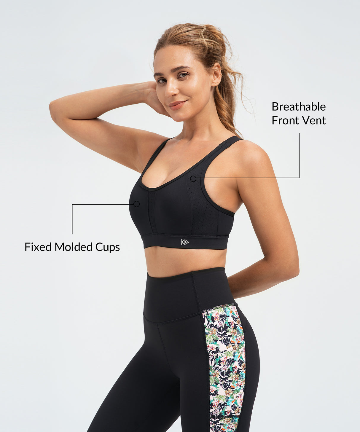 Power Adjustable Two Style Running Bra | Women's High Support Sports Bra