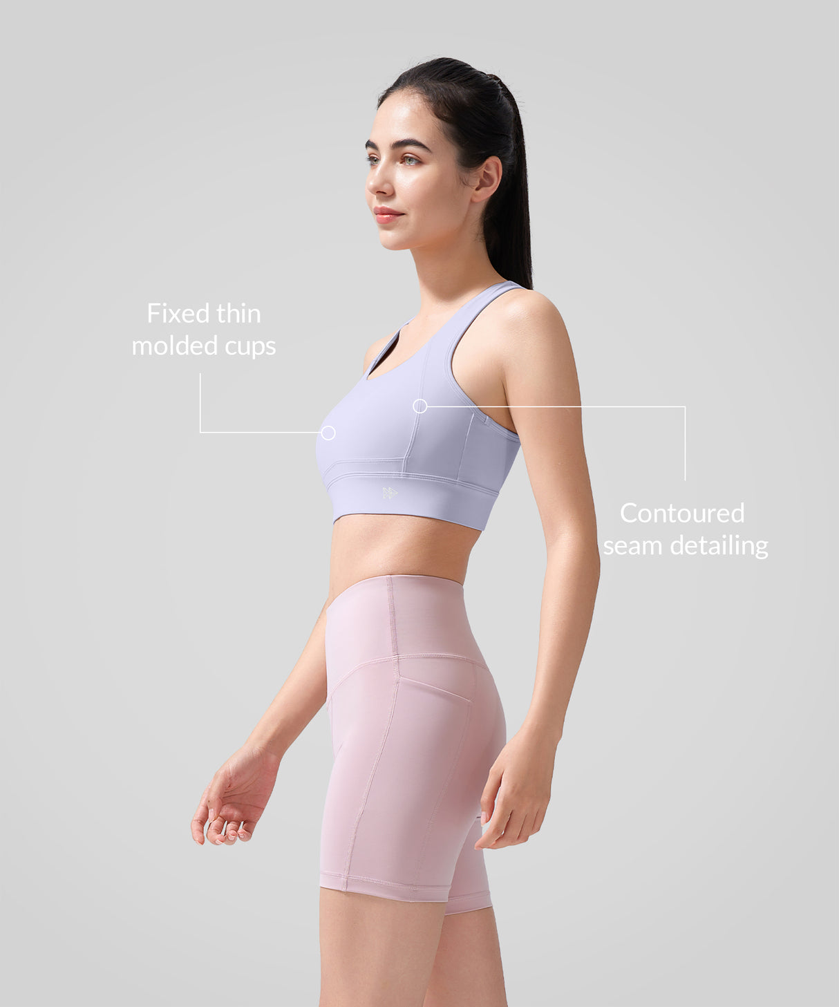 Echo Natural Shine Sportlicher Lauf-BH mit offenem Rücken | Sport-BH mit starkem Halt für Damen
