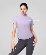 Sculpt Stand Collar Cool-Touch T-Shirt | Damen Sport T-Shirt