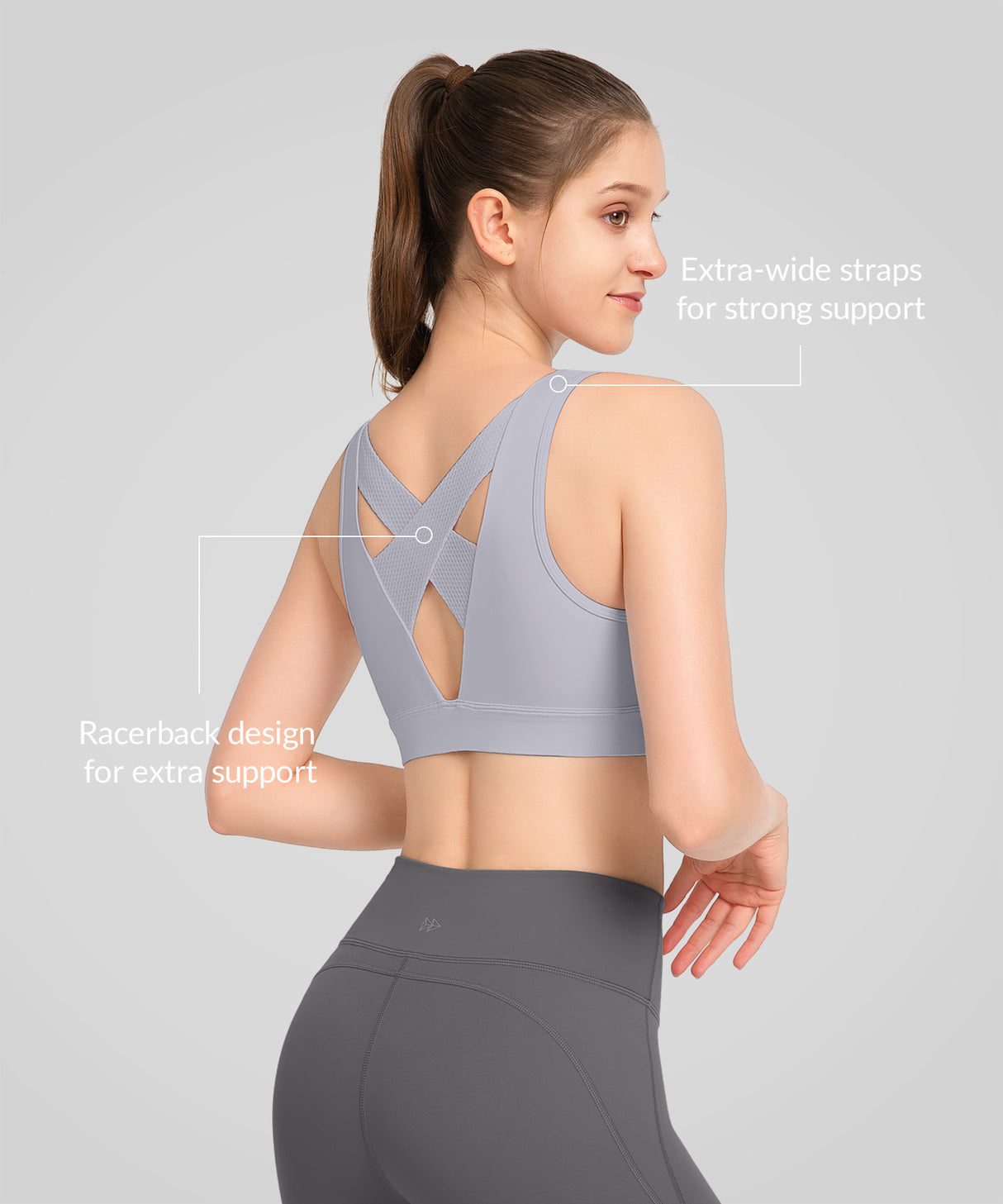 Reggiseno da corsa imbottito traspirante Echo Hollow Out | Reggiseno sportivo ad alto sostegno da donna