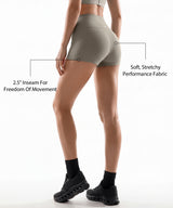 Shift High Rise Shorts With No Front Seam Design 2.5 Inches | Women's Yoga, Running & HIIT Shorts