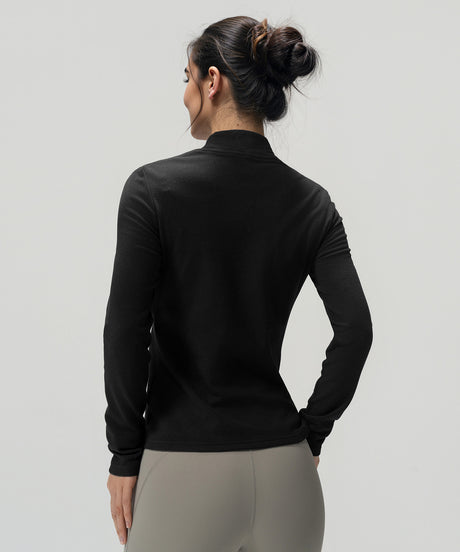 Anywhere Cozy Stretch Mock Neck Long Sleeve Tee | Women's Long Sleeve T-shirt