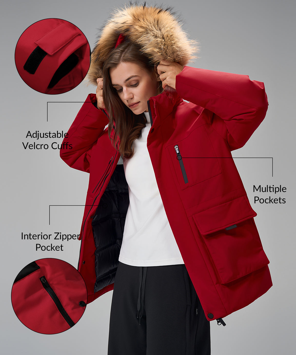 Anywhere Parka Dunjacka med Flera Fickor | Isolerade Jackor för Dam