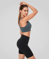 Enfold Longline Hollow Racerback gepolsterter Lauf-BH | Damen-Sport-BH mit starkem Halt