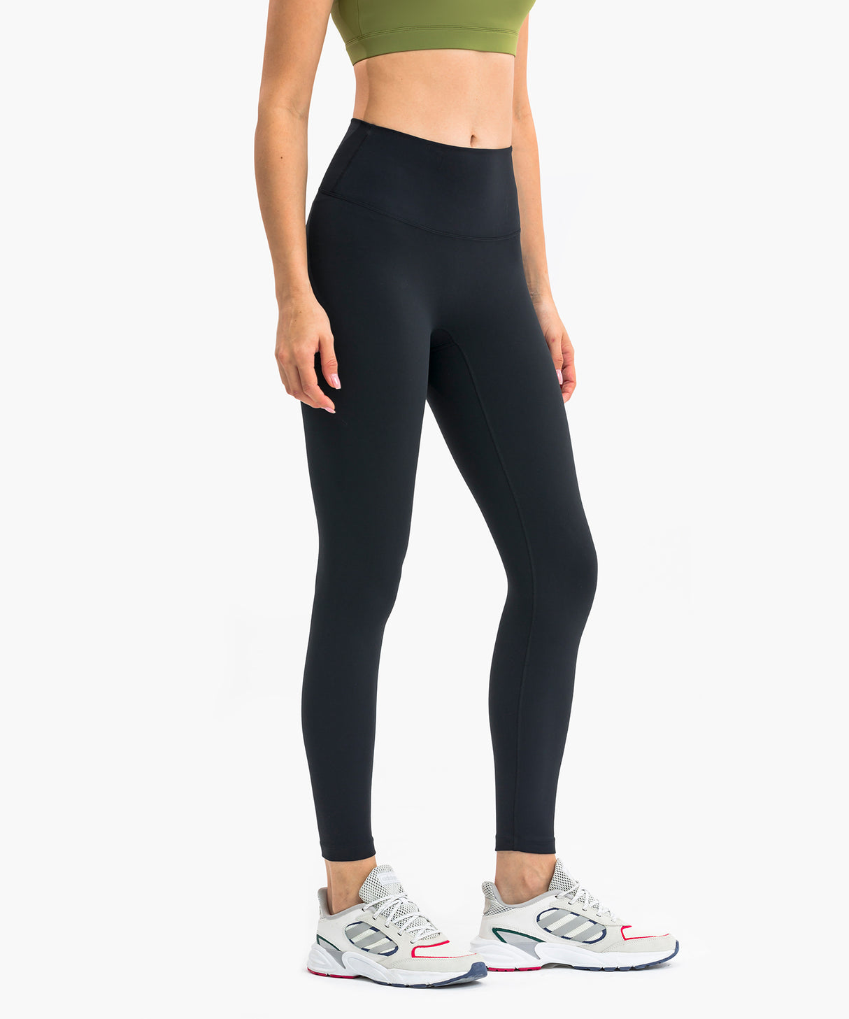 Sömlösa, smidiga yogaleggings med hög midja | Damleggings med lätt stöd