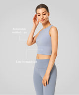 Sujetador deportivo con relleno y cuello alto Anywhere | Sujetador deportivo de sujeción ligera para mujer