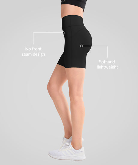 Pantaloncini elasticizzati e morbidi Shift con doppia cucitura, 8" | Pantaloncini da corsa ad alto supporto da donna