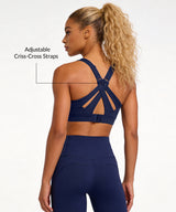 Power Adjustable Crisscross Padded Running Bra | Women's High Support Sports Bra