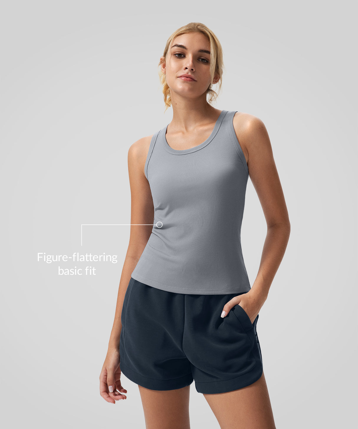 Anywhere Non-See-Through Soft Ribbed Tank| Women's Sports Tank