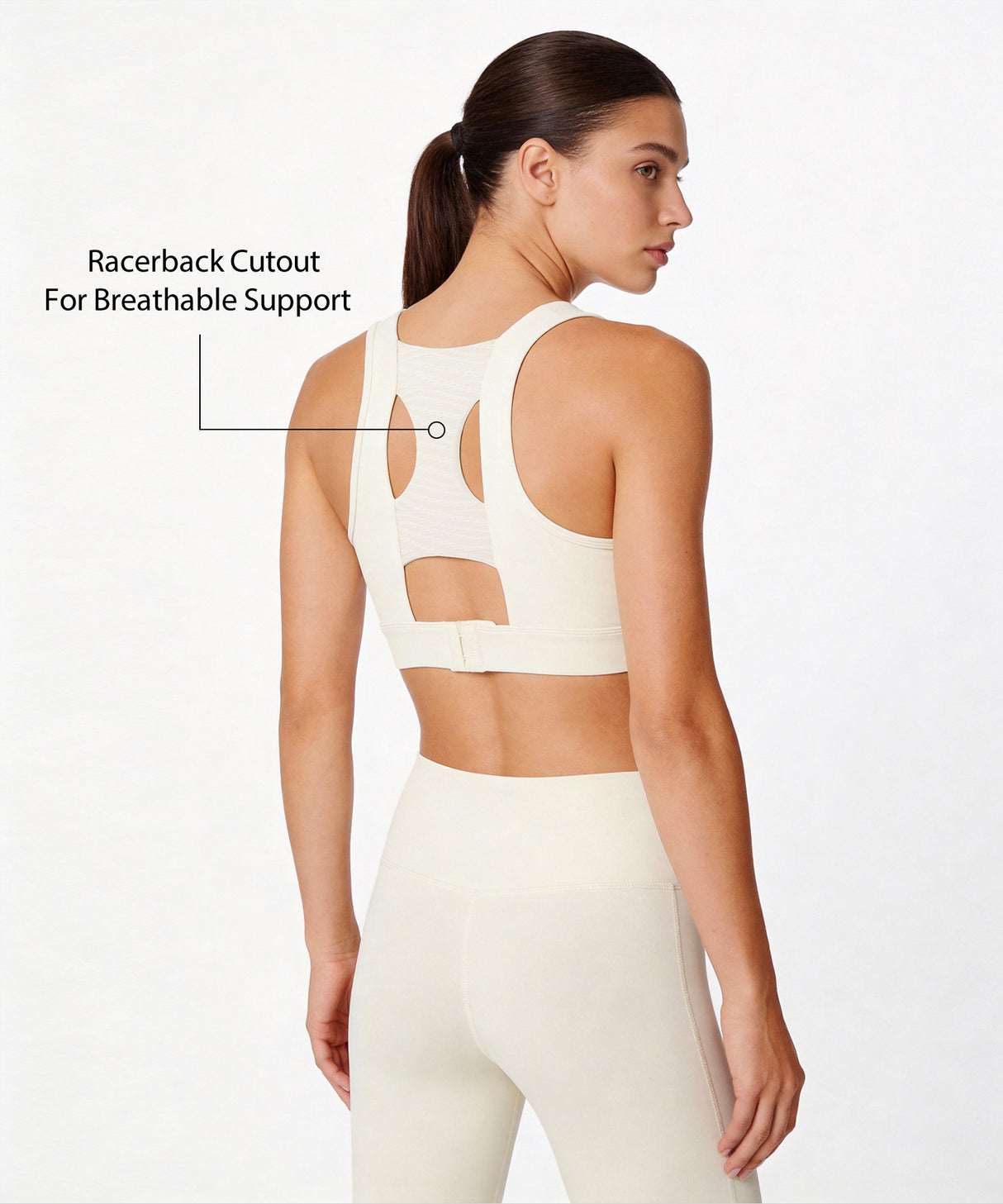 Power Racerback Mesh Full Coverage Running Bra | Women's High Support Sports Bra