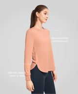 T-shirt tinta unita con spacchi laterali Anywhere | T-shirt a maniche lunghe da donna