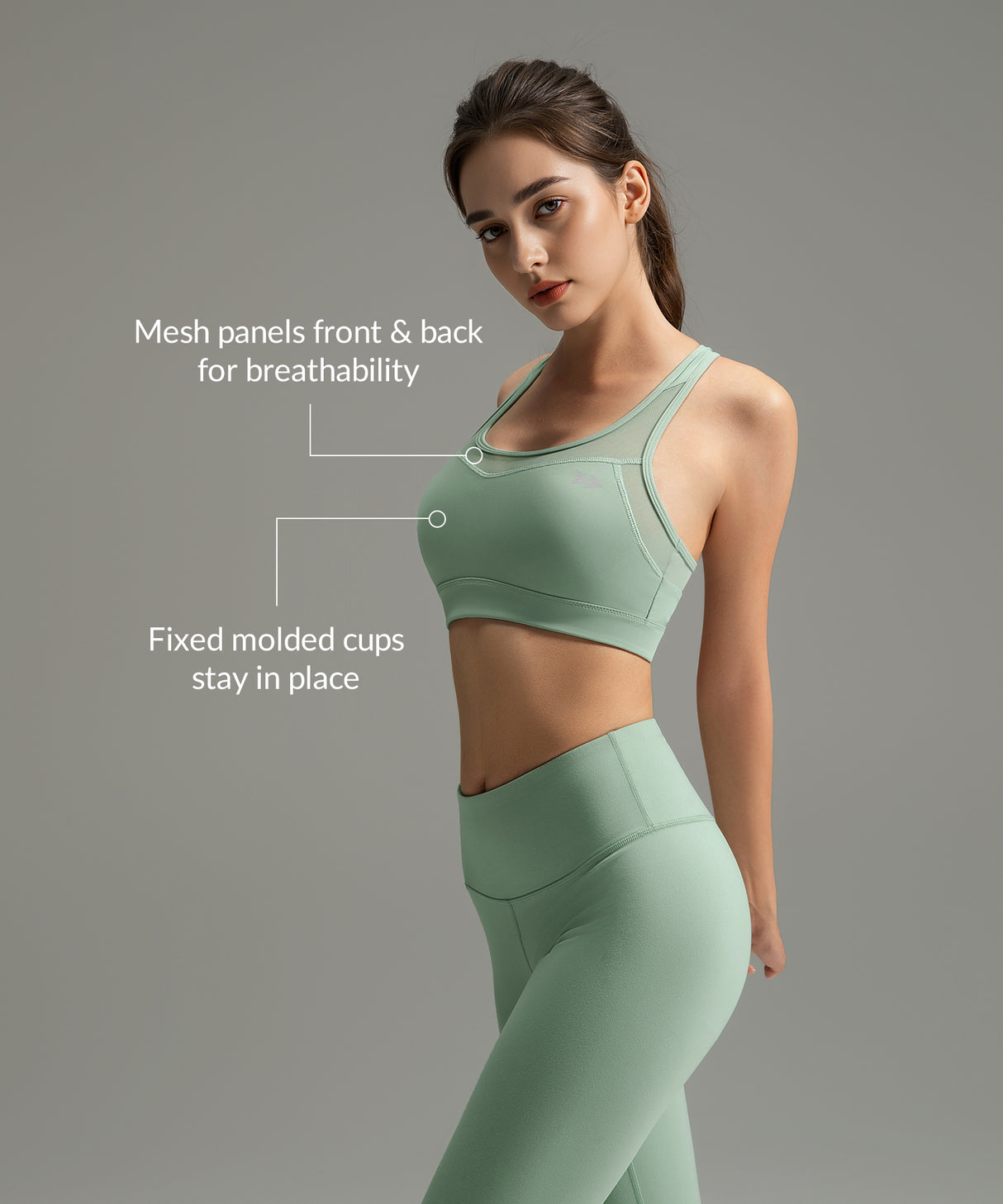 Reggiseno da corsa imbottito in rete con schienale incrociato Shift | Reggiseno sportivo ad alto sostegno da donna