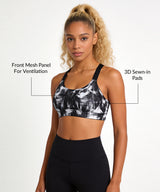 Power Adjustable Crisscross Padded Running Bra | Women's High Support Sports Bra