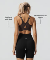 Anywhere V-neck Diamond Mesh Yoga Bra| Women's Light Support Sports Bra