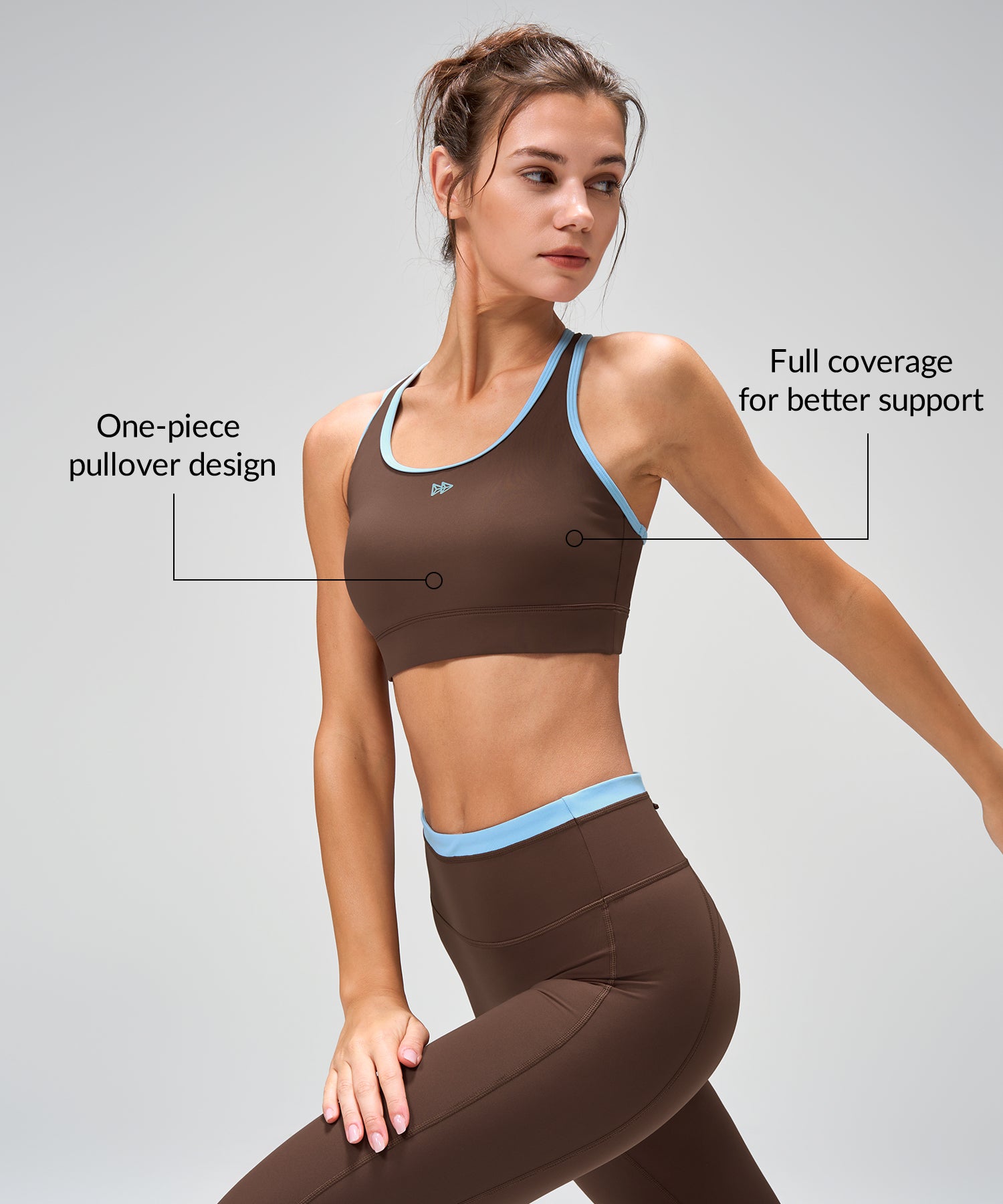Power One-piece Crisscross Full coverage Running Bra | Women's