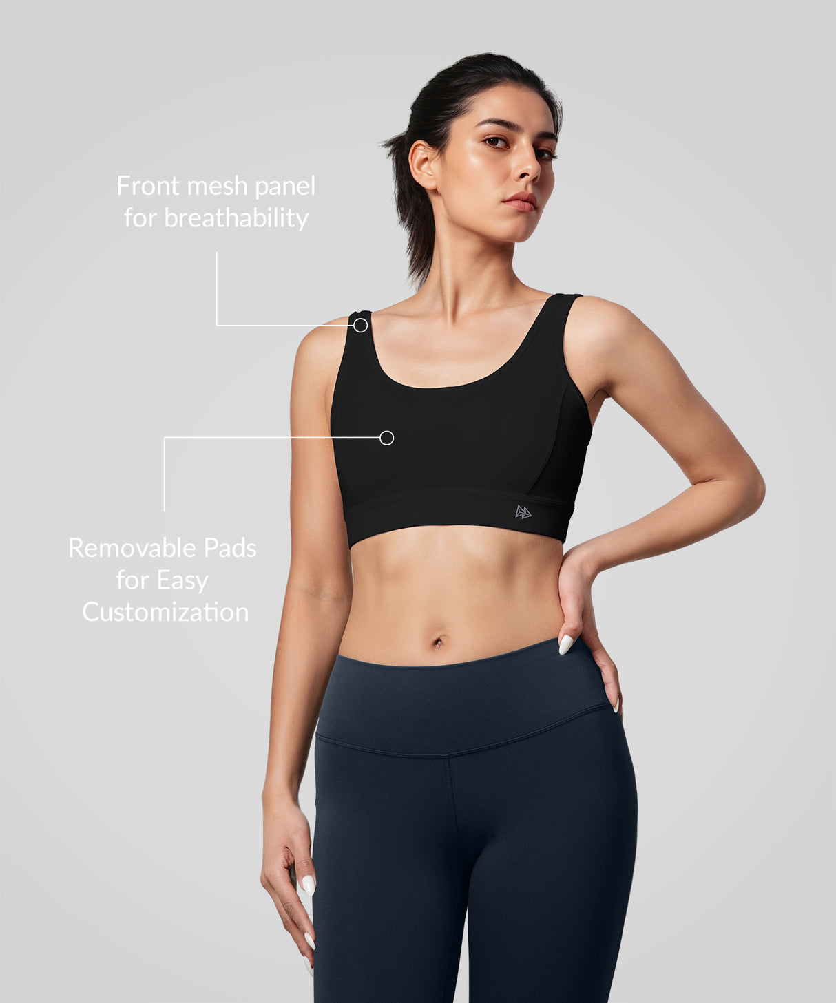 Shift Jacquard Mesh Yoga Bra with Wide Straps & Removable Pads | Women's Light Support Sports Bra