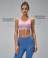 Sculpt Racerback Mesh Hook-Back Sports Bra | Women's High Support Sports Bra