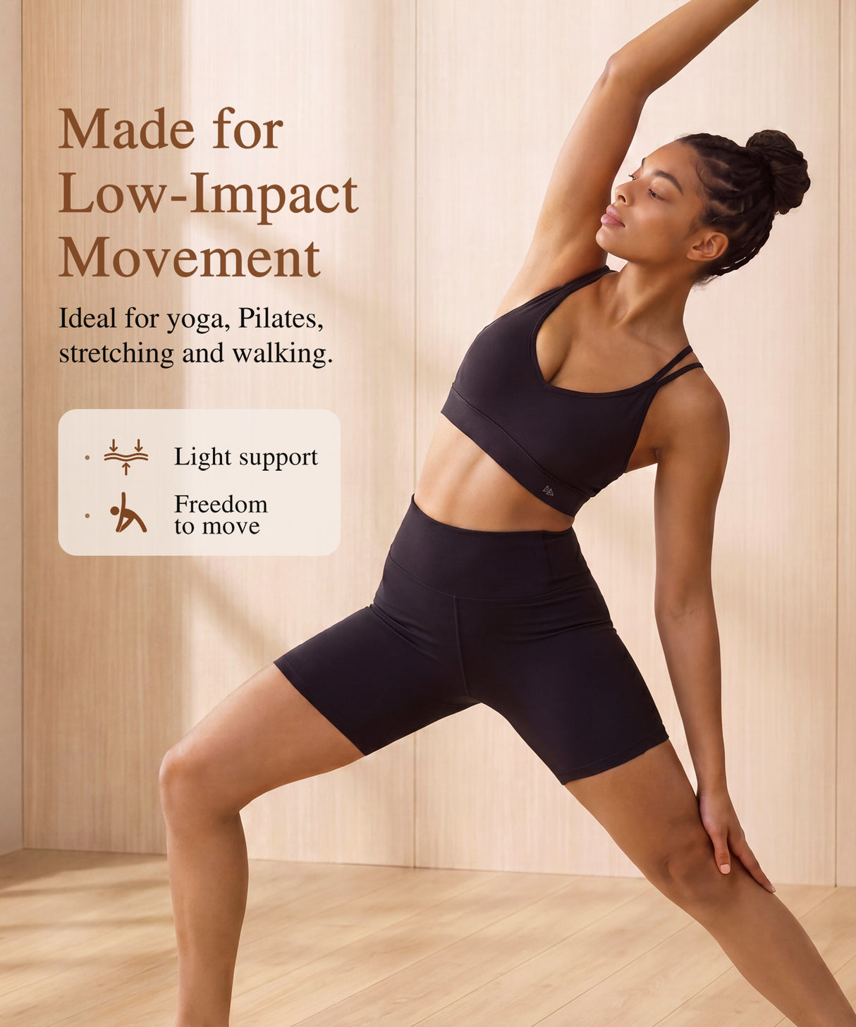 Anywhere V-Ausschnitt Diamond Mesh Yoga-BH | Leicht stützender Sport-BH für Damen