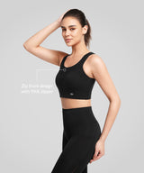 Atmungsaktiver Power Waffle Mesh-Lauf-BH | Sport-BH mit starkem Halt für Damen