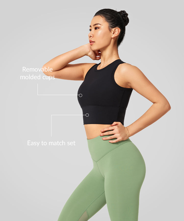 Anywhere High Neck Padded Gym Bra | Women's Light Support Sports Bra