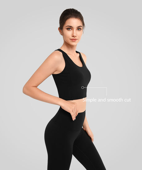 Anywhere Ribbed Contrast Hollow Out Yoga Bra| Women's Light Support Sports Bra