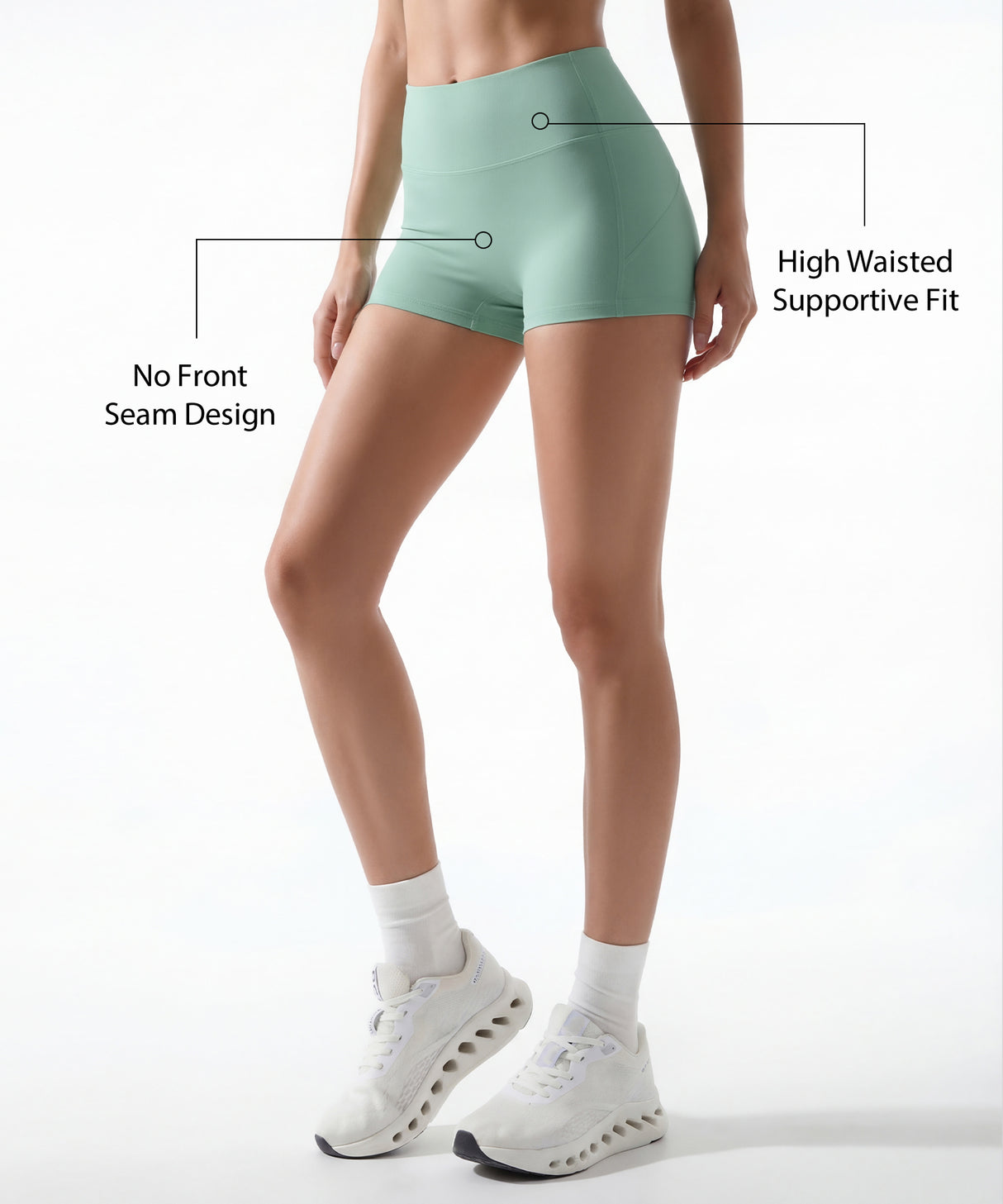 Shift High Rise Shorts With No Front Seam Design 2.5 Inches | Women's Yoga, Running & HIIT Shorts