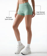 Shift High Rise Shorts With No Front Seam Design 2.5 Inches | Women's Yoga, Running & HIIT Shorts