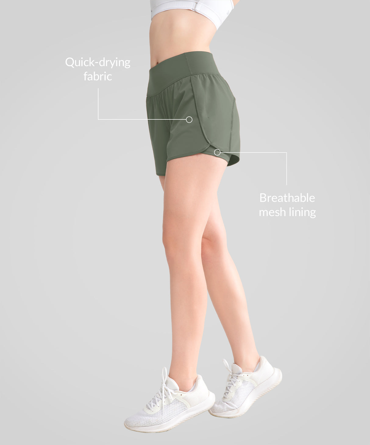 Pantaloncini da allenamento in rete interna ad asciugatura rapida Shift con tasca da 3,5'' | Pantaloncini da corsa da donna