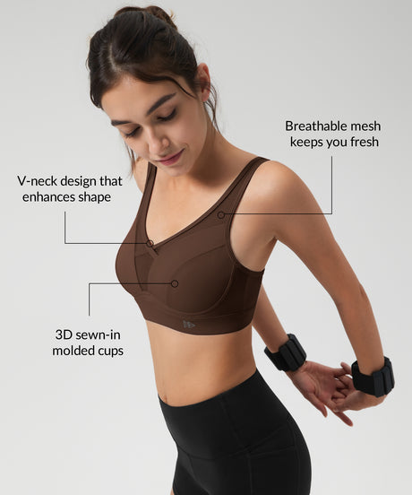 Shift Adjustable Breathable Medium-Support Running Bra | Medium-Impact Support Best For Running, HIIT, Yoga & Training