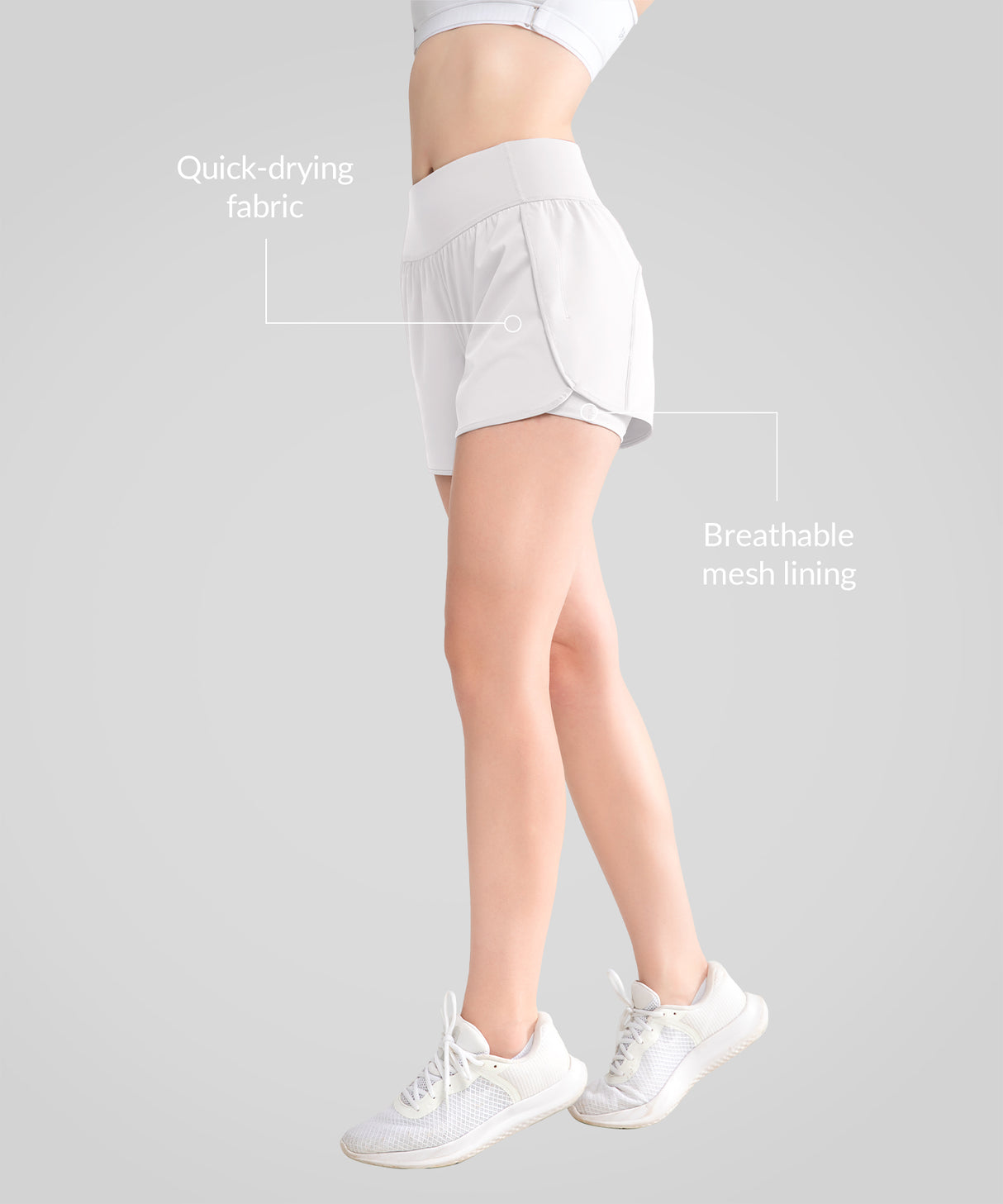 Shift™ Quick Dry Inner Mesh Workout Shorts with Pocket 3.5''| Women's Running Shorts