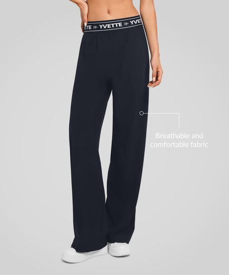 Shift Urban Letter Print Wide Leg-byxor 27'' | Damsportbyxor