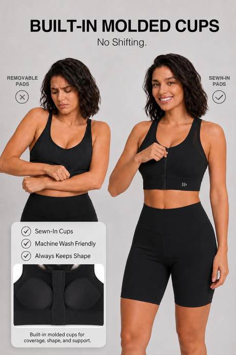 Power Cross Racerback Löpar-BH | Sport-BH med högt stöd för kvinnor