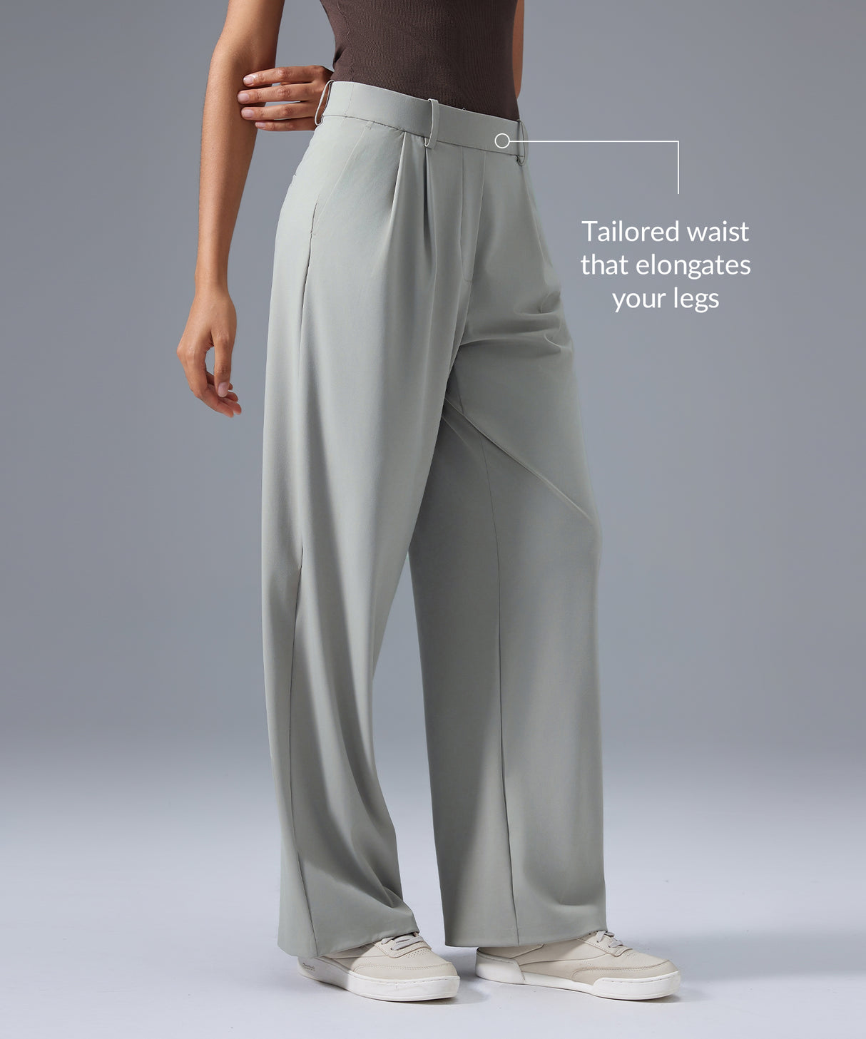 Modern Pleated Long Flowy Wide-leg Suit Pants| Women's Light Support Pants