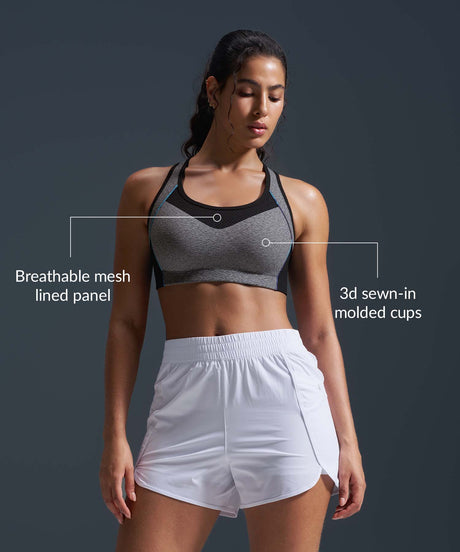 Sujetador para correr con relleno Sculpt Racerback Line | Sujetador deportivo de alta sujeción para mujer