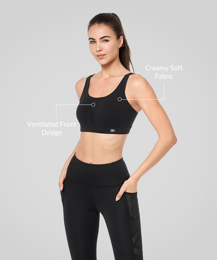 Verstellbare Träger, ultraweicher Stoff-Lauf-BH | Sport-BH mit starker Unterstützung für Damen