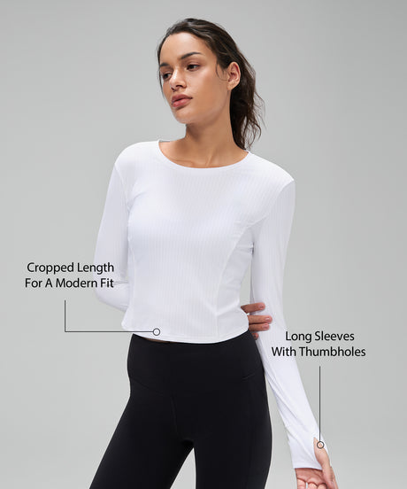 Anywhere Lightweight Drawstring Long sleeves Yoga Tee| Women's Sports T-shirt