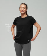 Anywhere Back Mesh Solid Color Comfortable T-shirt