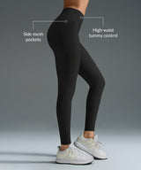 Leggings de running Power de cintura alta con malla lateral de 62 cm | Leggings de alta sujeción para mujer