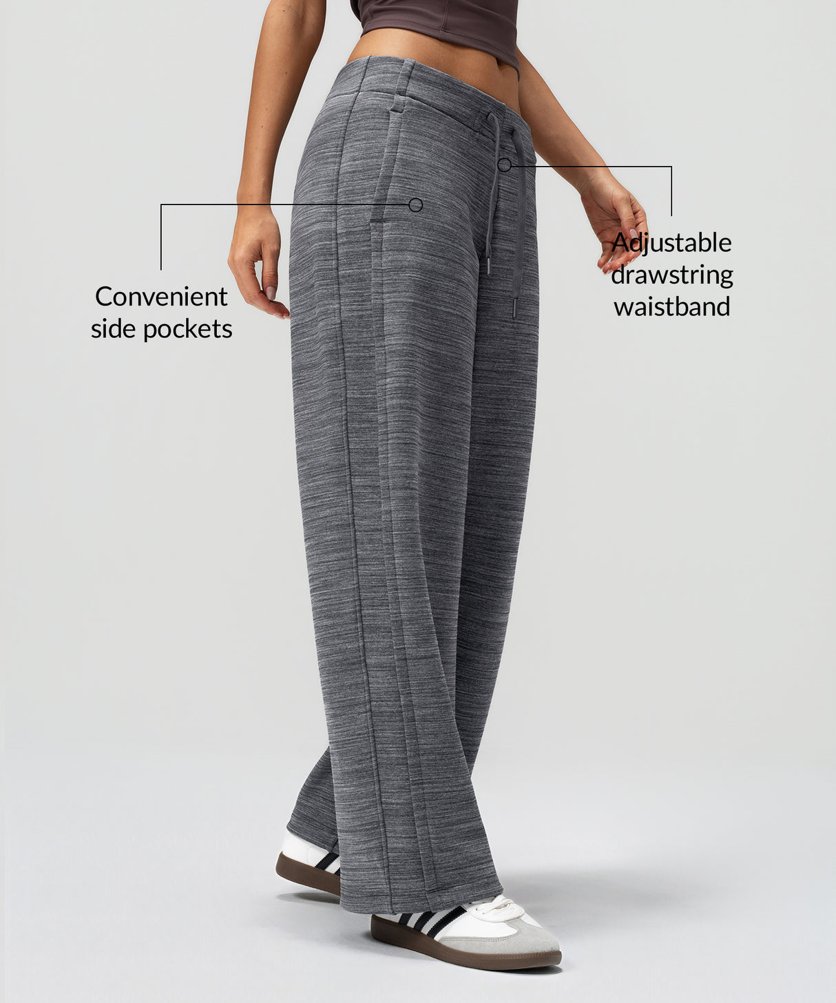 Anywhere Cozy Fleece-Lined Adjustable Pants 29 Inch | Women's Sports Pants