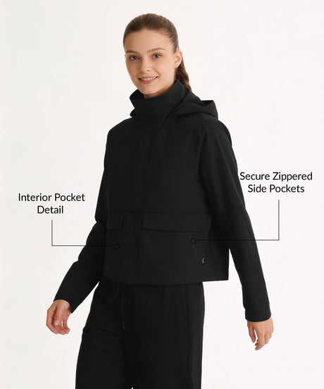 Anywhere Hoodie Drawstring Pockets Jacket | Women's Sports Jacket