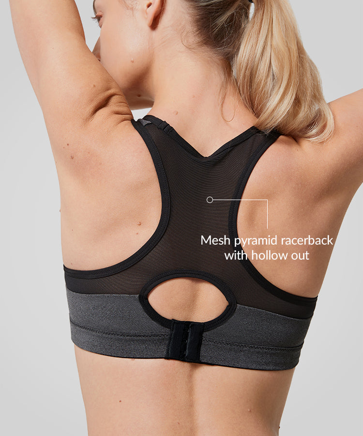 Reggiseno da corsa imbottito in rete con schienale incrociato Shift | Reggiseno sportivo ad alto sostegno da donna