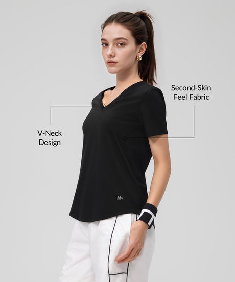 Anywhere V-Neck Lightweight Short Sleeve Tee| Women's Short Sleeve T-shirt