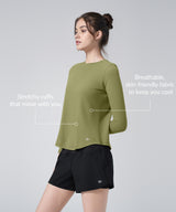 Anywhere Solid Color Long Sleeve Shirt | Women's Long Sleeve T-shirt