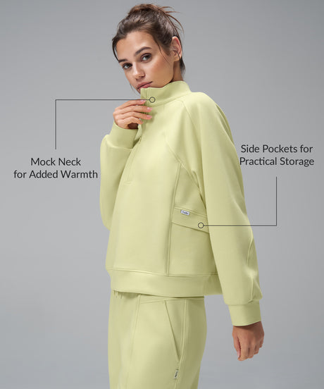 Anywhere Half-Zip Mock Neck Pockets Sweatshirt | Women's Sports Sweatshirt