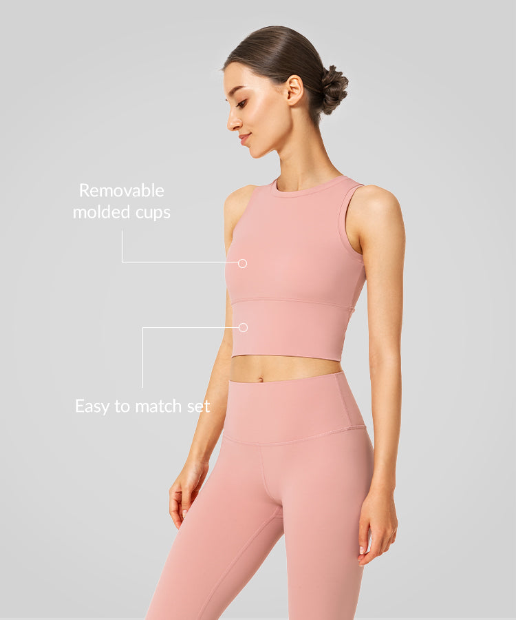 Anywhere High Neck Padded Gym Bra | Women's Light Support Sports Bra