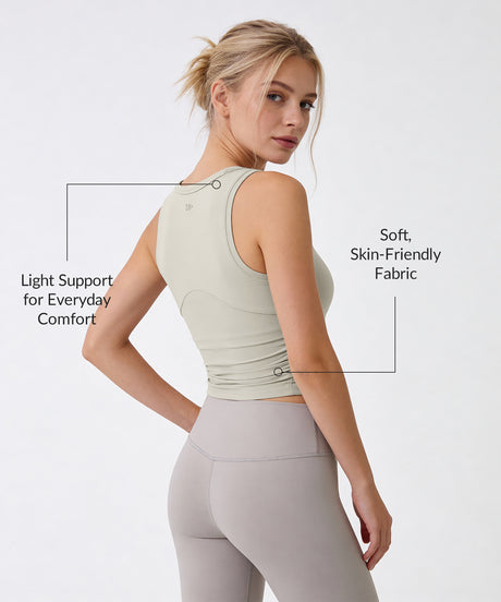 Anywhere Light Support Padded Crop Tank | Women's Sports Tank