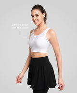 Power Waffle Mesh Breathable Running Bra | Women's High Support Sports Bra